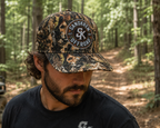 Backroads Trucker Camo Hat SandKrew Badge