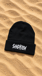 Sandkrew stitched Black Beanie